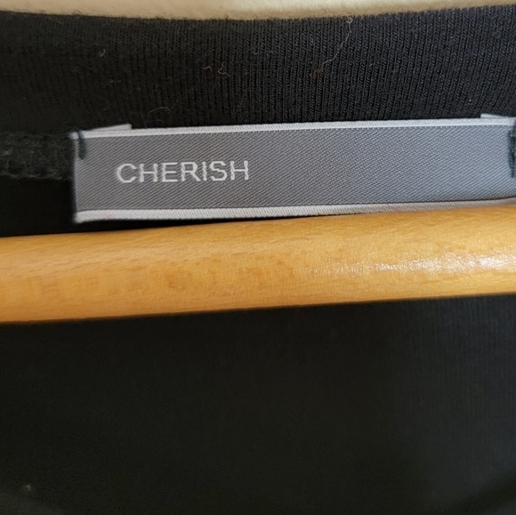 Cherish | Black Criss Cross Neckline Tunic Dress Size Medium - Picture 4 of 5